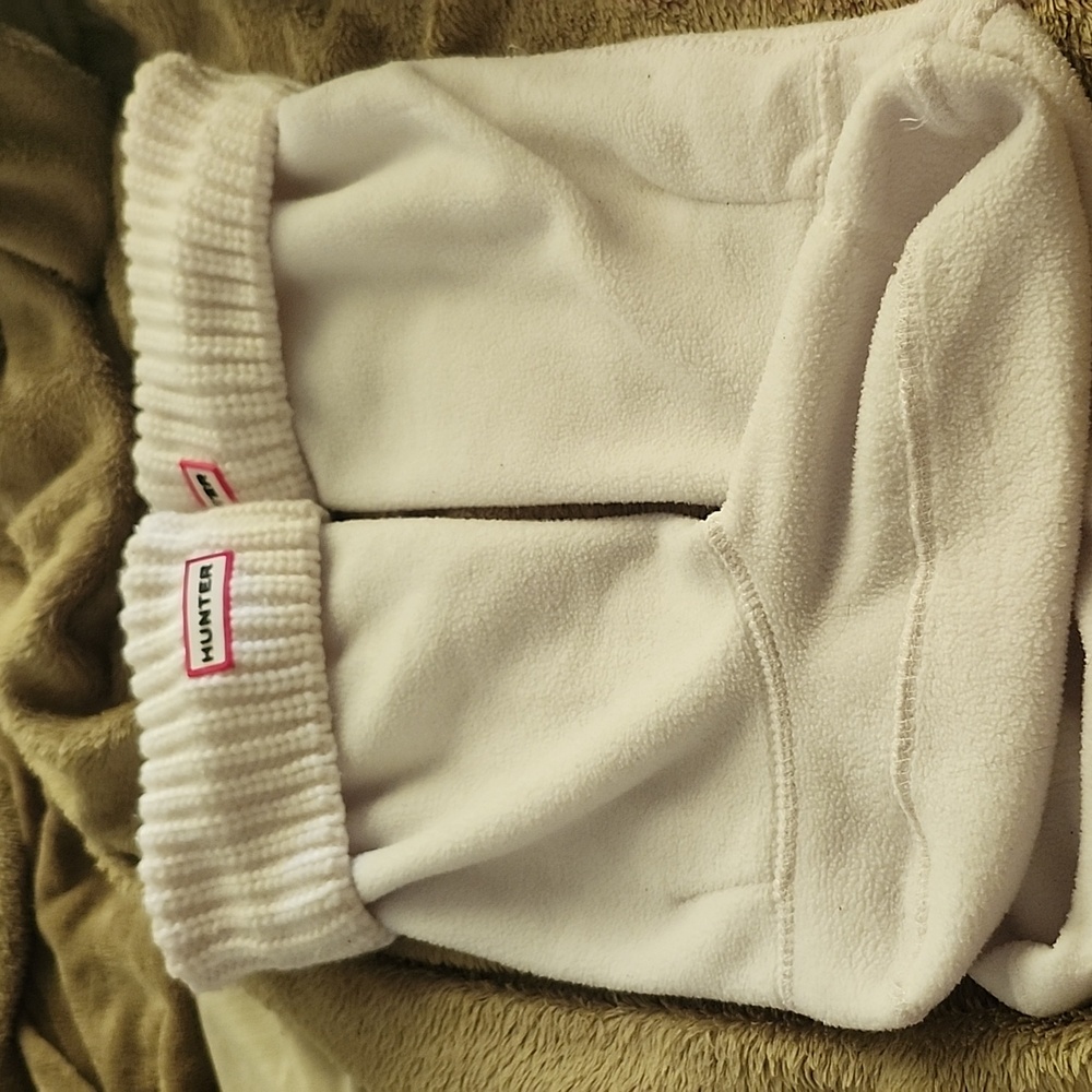 Hunter White socks Rain boots size M